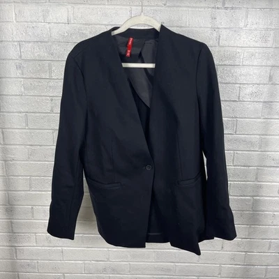 Spanx Perfect Collarless Blazer Ponte Black Womens Size M Office Minimalist - Image 1 of 4