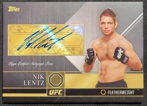 NIK LENTZ 2016 TOPPS UFC TOP OF THE CLASS AUTO #TCA-NL MMA - Picture 1 of 2