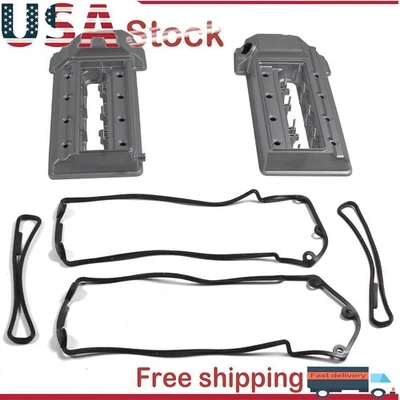 Pair Engine Valve Cover For 1998-03 BMW 540i E39&1998-01 BMW 740i 740iL E38 4.4L - Image 1 of 4