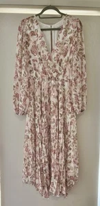Forever New Floral Pleat Maxi Dress Size 14 - Picture 1 of 9