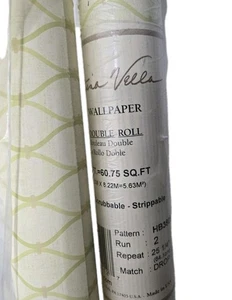 Antonina Vella Wallpaper Vintage Ribbon Harlequin Pattern: HB3802 2 Double Rolls - Picture 1 of 3