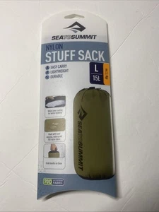 NEW SEA TO SUMMIT 15L (8.5"X 17) LARGE STUFF SACK OLIVE GREEN Waterproof - Picture 1 of 2