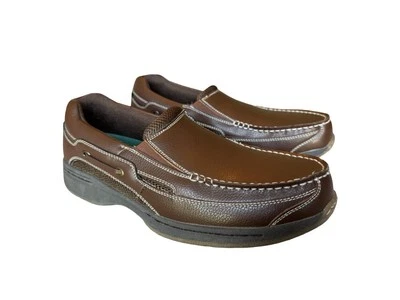 Dr Scholl’s Brown Leather Slip On Loafers Men’s Size 8.5D (medium) 42J-D6 EUC - Image 1 of 4
