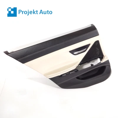 13-19 OEM BMW Rear Left Door Panel Individual Merino Platinum/Black ZBC8 F06 - Image 1 of 4