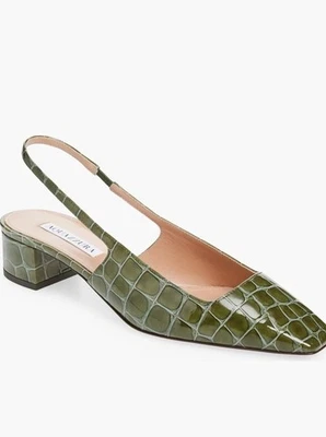 Bailarinas AQUAZZURA Croco con cordones color verde talla 7,5 EE. UU. Foto 1 de 4