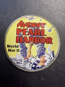Avenge Pearl Harbor Seconda Guerra Mondiale - Moneta Mezzo Dollaro Kennedy Colorata - H25 - Foto 1 di 2