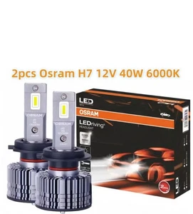 2 x Osram H7 LED Globes 12V 6000K 40W Car Headlight LEDriving Super Bright Bulbs - Picture 1 of 7