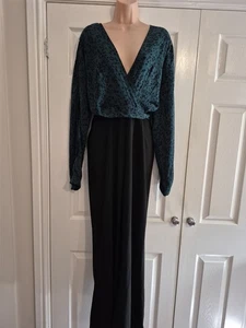 Bnwt Green & Black Jumpsuit Size 18 By AX PARIS - Picture 1 of 2