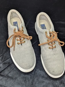 Zapatos Polo Ralph Lauren Forestmont II Gris Vintage Lona Arpillera Para Hombre Talla 8 - Imagen 1 de 8