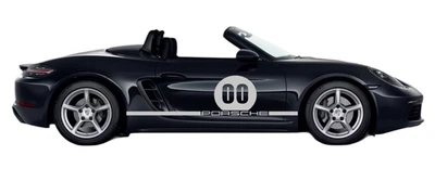 Juego de calcomanías laterales clásicas deportivas personalizadas Porsche Boxster 2012-2025 718 981 versión 2 Foto 1 de 4