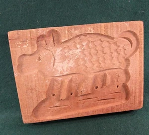 Antique Primitive Folk Art Hand Carved SPRINGERLE Wooden Dog Cookie Mold Kitchen - Picture 1 of 10