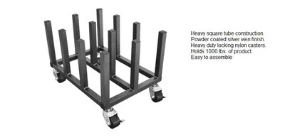 UNKNOWN 12 ROLL HEAVY DUTY VINYL, DIGITAL MEDIA, PRINTING, STORAGE MOBILE FLOOR RACK