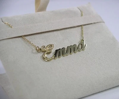 Halskette Mit Name IN Oro Gelb Oder Weiß und Diamanten Wir Realisieren Alle - Bild 1 von 4