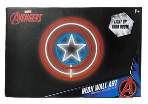 Marvel Avengers Capitán América Alimentado por Batería Iluminado Decoración de Pared 8" NUEVO - Imagen 1 de 2