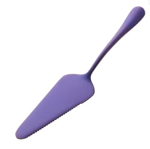 Premium Stainless Steel Purple Wedding Cake Server Shovel, Pizza Cutter Knife - Picture 1 of 11