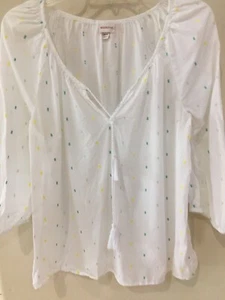 MERONA  White Casual Top Shirt Women's MEDIUM worn 1-2 Comfy - Picture 1 of 4