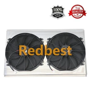 #1696 RADIATOR SHROUD 2 X 16" FANS FOR 88-00 CHEVY GMC C/K 2500 3500 7.4L 454 V8 - Picture 1 of 12