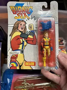 BIONIC SIX Helen DIECAST ON CARD 1986 LJN TOYS Unpunched Classic heroine - Picture 1 of 5