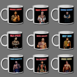 WWE Mugs Wrestling Top Wrestler Designs Mens Womens Adult Kids Birthday Gift Cup - Picture 1 of 58