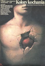 Original Vintage Poster Polish Film Kolory Kochania 1988 Movie Love Surreal 80s