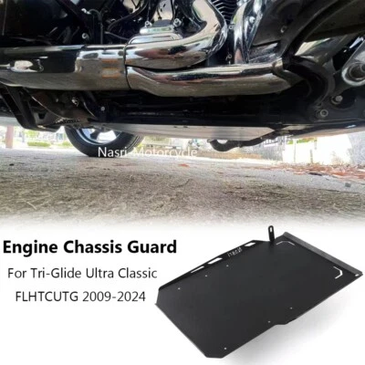 Protector de placa de deslizamiento chasis base motor Harley Tri-Glide Ultra Classic 2009-2024 Foto 1 de 4