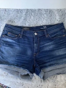 J. Crew Womens Jean Shorts Size 31 Blue Denim High Rise - Picture 1 of 4