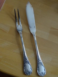CHRISTOFLE MODELE MARLY QUASI NEUVE 1 FOURCHETTE ESCARGOT + 1 COUTEAU POISSON - Picture 1 of 5