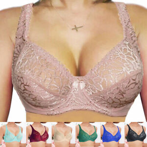 Plus Size Bra Women Bras Non-padded Sexy Lingerie Embroidery Lace Brassiere Gift