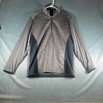 Pullover Under Armour Para Hombres Gris Acolchado Manga Larga Cuarto Cremallera XL Ligero Foto 1 de 4