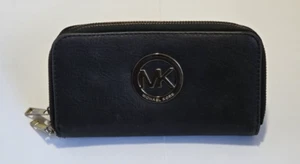 Michael Kors Geldbörse Zip Around Black Pebble Large Leder - Bild 1 von 9