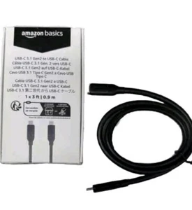 USB-C to USB-C 3.1 Gen 2 Fast Charging Cable, 60W, 10Gbps High-Speed 3 Foot - Picture 1 of 7