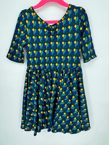 Vestido Dotdotsmile Niñas Talla 3/4 Azul y Dorado Geo Estampado - Imagen 1 de 5