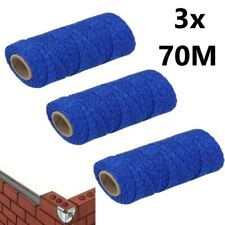 3 X Blue 70m Builders Building Brick Laying Measuring Masonry Rope String Line