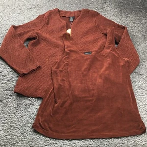 Citiknits Womens Blazer & Top Sz XL Brown Hook & Eye Front 3/4 Sleeve Lined NWT - Picture 1 of 20