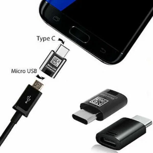 ADATTATORE ORIGINALE SAMSUNG USB TYPE C /MICRO USB CARICA BATTERIE CARICATORE NR - Foto 1 di 2