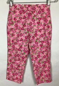 Lilly Pulitzer Loren Capri Escargot Snails Pink Girls Size 14 Pants - Picture 1 of 11
