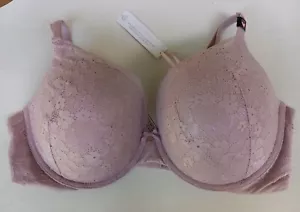 Victoria's Secret 38DD Push Perfect Shape Lace Bra Pastel Lavendar Back Closure - Picture 1 of 10