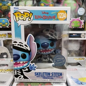 Funko Pop! Disney Lilo & Stitch, Skeleton Stitch 1234 PIAB/EE Exclusives - Picture 1 of 6