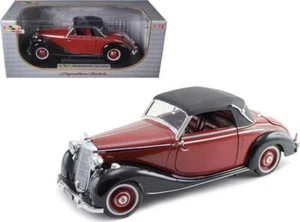 1950 Mercedes Benz 170S Cabriolet Burgundy and Black 1/18 Diecast Model Car by - Picture 1 of 2