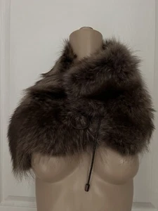 BRUNELLO CUCINELLI Fur Cover Shoulders Piece With Lace $5k - Picture 1 of 11