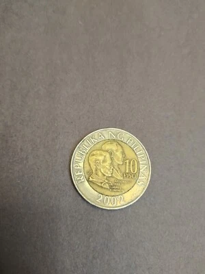 Filipinas 2002 10 Piso bimetálico Foto 1 de 2