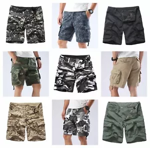 BACKBONE Mens Army Military Shorts Outdoor Casual Camouflage Cargo Shorts - Picture 1 of 66