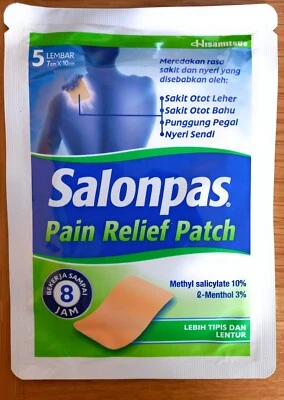 Salonpas Pain Relief Patch-5 patches - Medicated Plaster for Joint & Muscle Pain