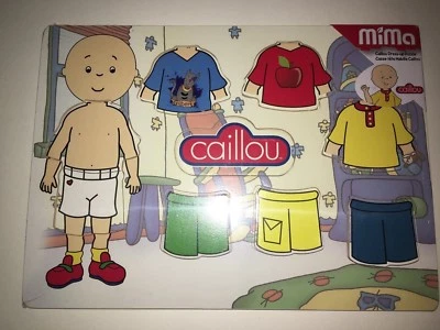 NEW CAILLOU DRESS UP PUZZLE WOOD PUZZLE MIMA GILBERT SHIRT SHORTS CAILLOU  - Image 1 of 2