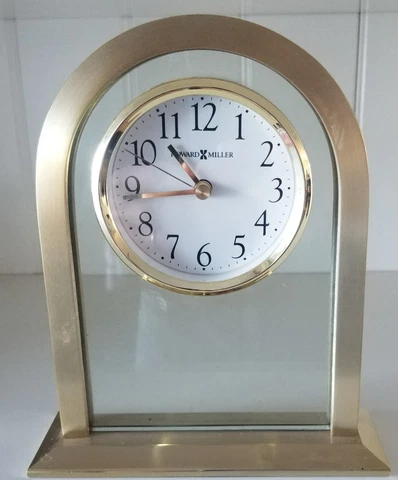 Vintage Howard Miller Mantle Clock 645-574 Brasss Cover