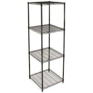 Nexel Adjustable Wire Shelving Unit, 4 Tier, NSF Listed Commercial Storage Rack, - Picture 1 of 4