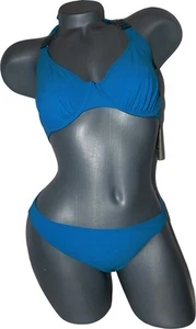NWT GOTTEX designer swimsuit bikini 8 E CUP bust Bondi blue underwire enamel  - Picture 1 of 3