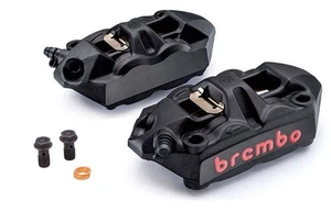 Brembo M4 CAST Alum. BLACK Monobloc Brake Calipers 108mm (set of 2), 220C39750 - Picture 1 of 4