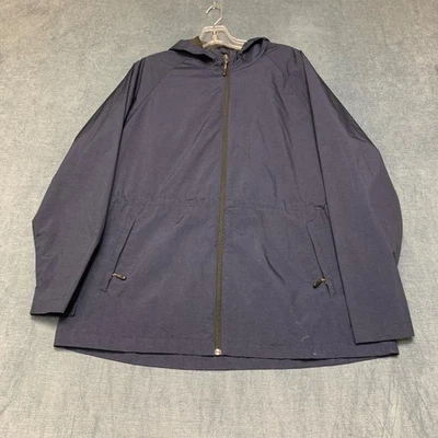 Chaqueta cortavientos 32 Degrees Heat Anorak para mujer grande azul exterior ventilada con capucha Foto 1 de 4