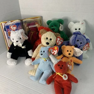 Vintage Rare Retired TY Beanie Babies Lot Of 11 - Picture 1 of 14